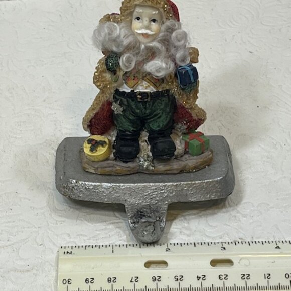 K’s Collection Christmas Santa Claus Stocking Holder Mantle Holiday Decor 4.75"H - Picture 8 of 13